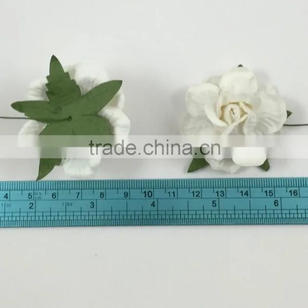 White, Large Handmade Mulberry Paper Flower, Wedding Party, Scrap-booking Crafts photo-3