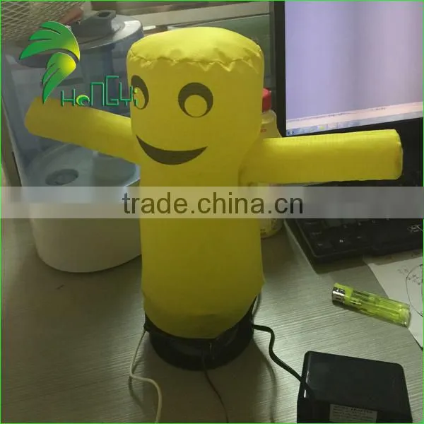 Professional Yellow Mini Inflatable Air Dancers With Smile Printing photo-2