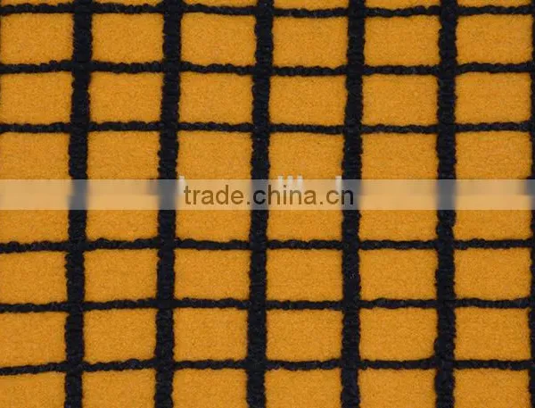 Bright Yellow Checks Jacquard Wool Acrylic Blend Fabric for Coat photo-2