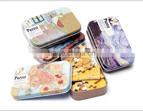 Uncle Wood(Germany ) 60 Piece High Quality Puzzles Jigsaw Tin Box Packaging photo-2