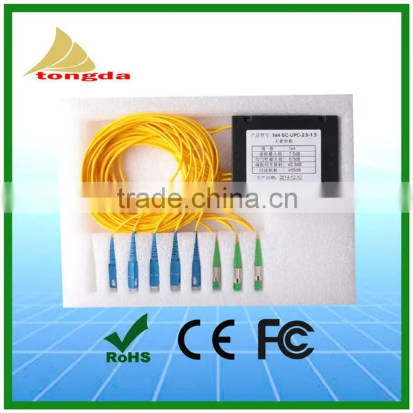 SC APC UPC Connector FTTH 1x2 PLC Fiber Optic Splitter photo-4