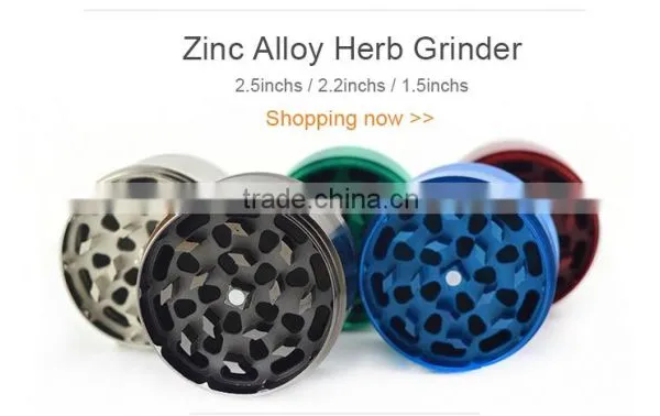 Silver Zinc Alloy Herb Grinder 2.5'' 4parts Aluminum Metal Grinder photo-5