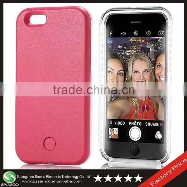 Samco Luxury LED Selfie Phone Case Light for IPhone 6S Equipped With Dimming And Strobe Functions