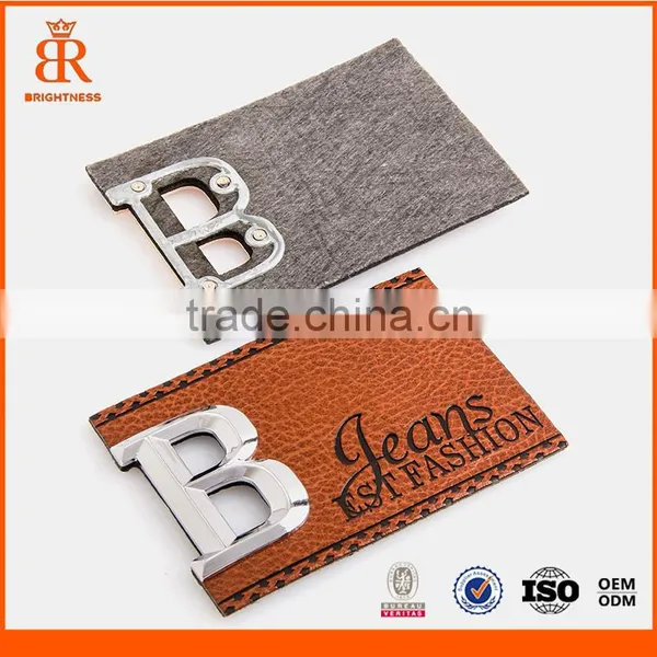 Jeans pu Patch Labels Faux Leather Labels Garment Leather Label