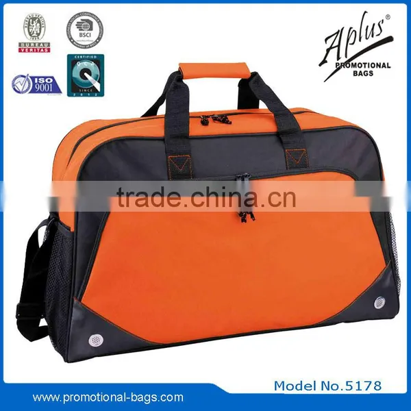 Polyester Sling Duffel Bag With Bottle Pocket Zipper Pocket photo-4