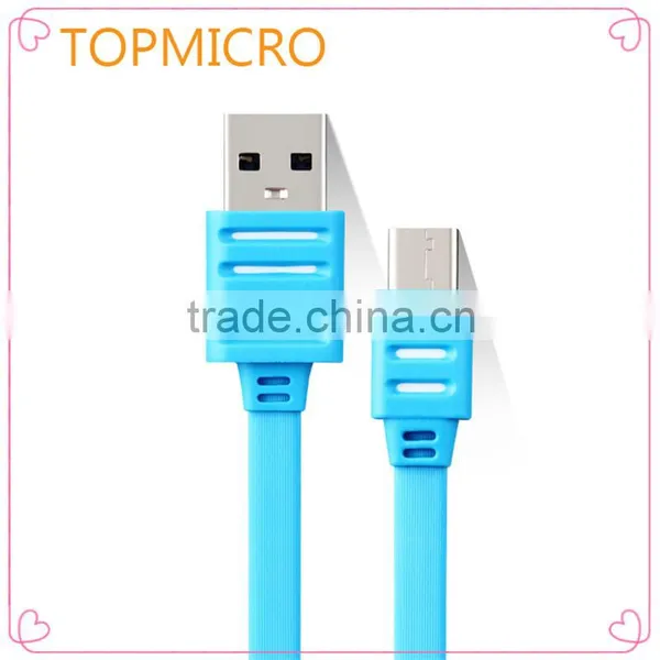2016 Colorful Fresh Look Type-C to USB2.0 Flat Wire Phone Cable photo-4