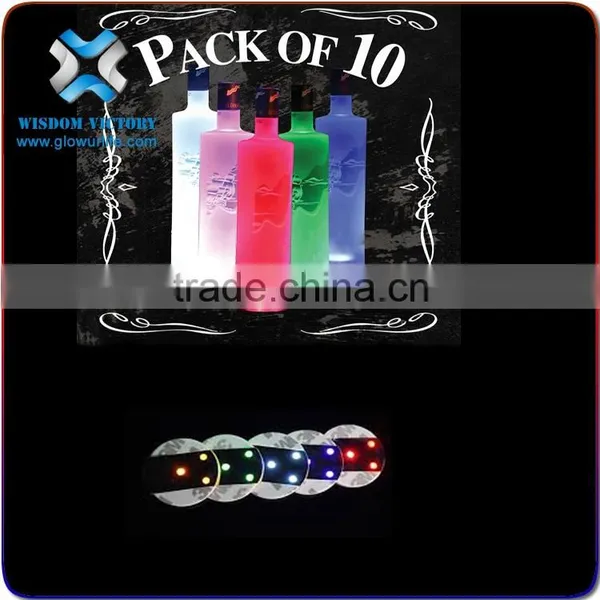 Promotion Gift Fashional Custom UV Black Light Personalize Beer Coaster,led Bottle Sticker photo-2