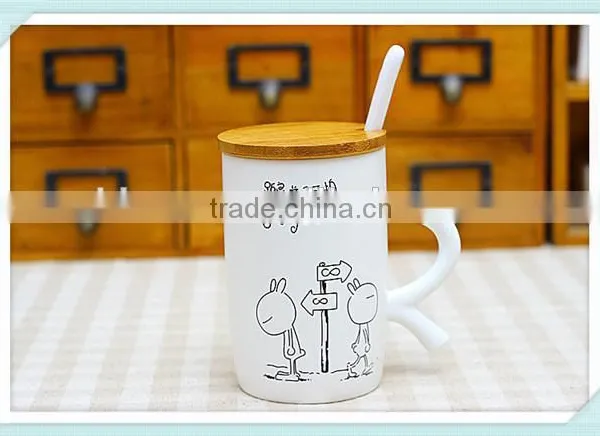 Ceramic R Handle Mug With R Handle for Student photo-3