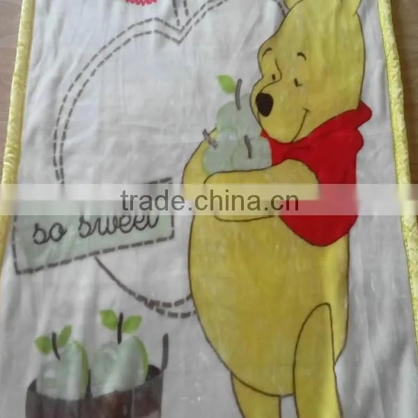 100%polyester Bear Baby Blanket