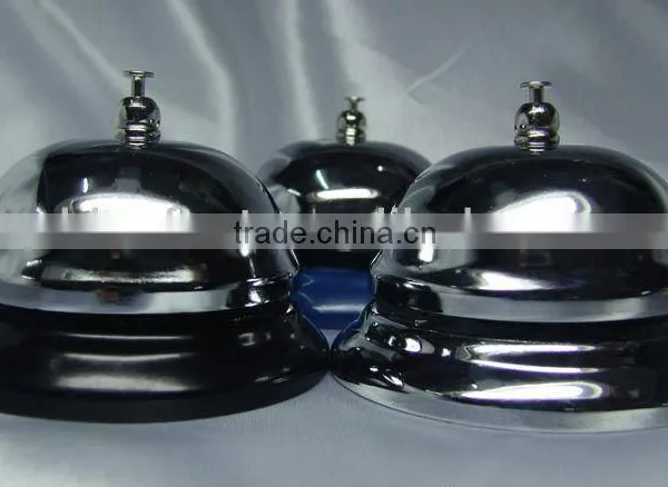 3.4''hotel Reception Bell,table Call Bell A12-D02 in Silver or Gold Cover and Colorful Painted Base(E566) photo-2