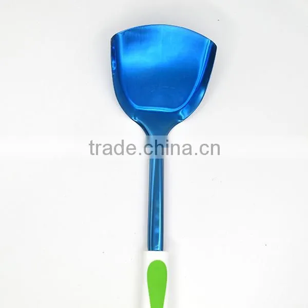Non-stick TPR Handle Factory Price Titanize Kitchen Wok Spatula photo-3