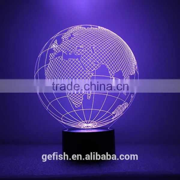 Cheap 3D Acrylic Table Earth Lamp Christmas Gift photo-4