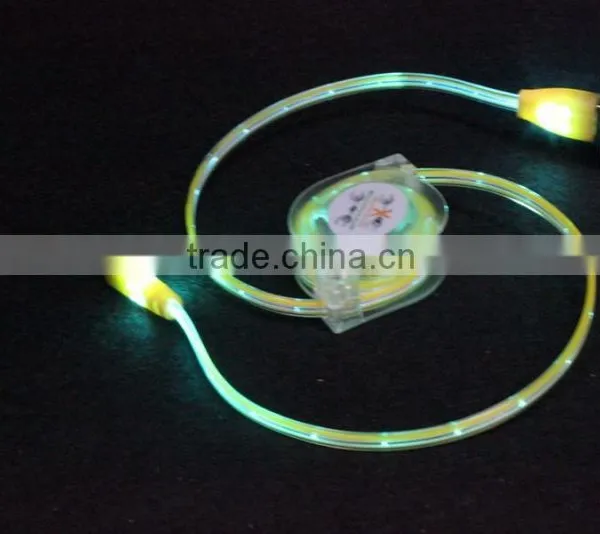 Glowing Laughing Face Stretchable Flat Micro Usb Cable, USB to Micro Usb 5 Pin for All Smart Phone photo-6