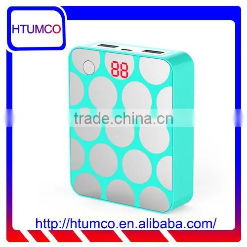 Dot Pattern Portable Charger Power Bank 10400mAh for Smartphone