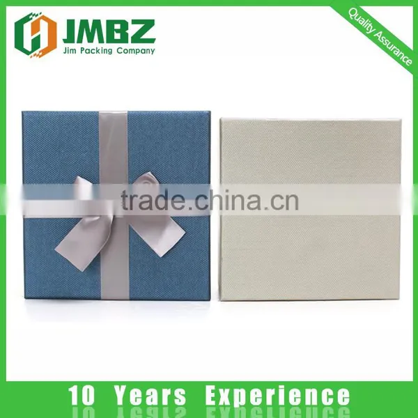 Decorative Rigid Cardboard Jewellery Packaging Box With Satin Ribbon photo-3