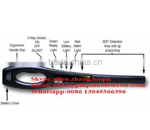 Pinpoint Factory Factory Price Super Wand 1165800 Security Metal Detector Wand , Hand Held Metal Detector photo-4