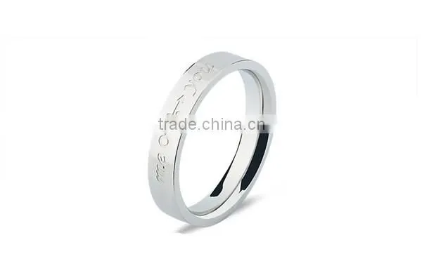 4mm-6mm Engrave LOVE Classic 316L Stainless Steel Wedding Band Ring for Lover photo-3