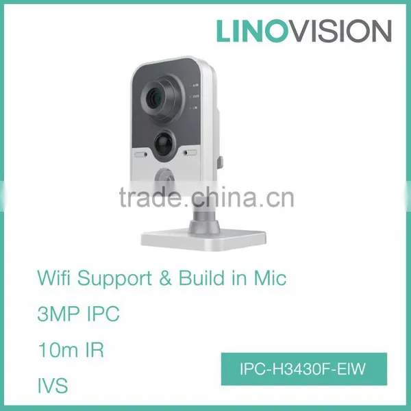 3MP HD PIR Detection Build in Mic IR Cube IVS Network CCTV Camera With 64GB SD Solt and Support Wi-Fi