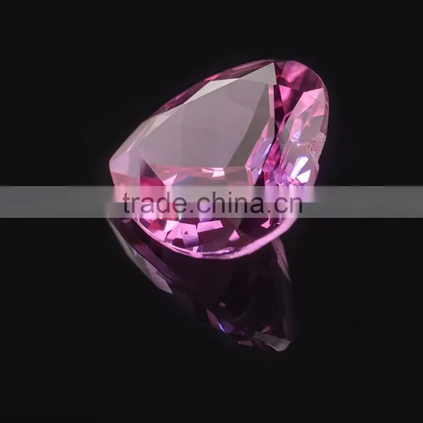 High Quality Brilliant Synthetic Ruby#3 Heart Shape 8.00mm Dark Pink Corundum photo-4