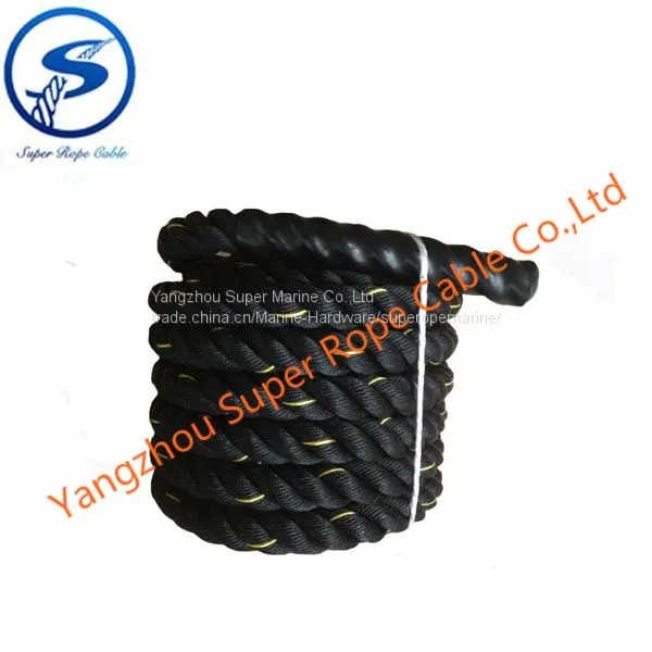 Fitness Rope,outdoor Training Rope,Black High Strength Fitness Battle Rope,Power Training Strength Fitness Battle ROPE photo-2