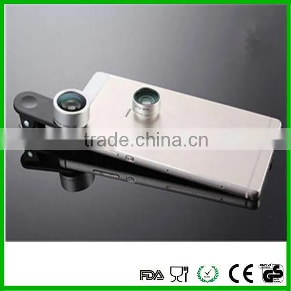 Fisheye Lens Wide Angle Macro 3 in 1 Universal Clip Camera Cell Mobile Phone Lens For IPhone 4 5 6 Plus photo-3