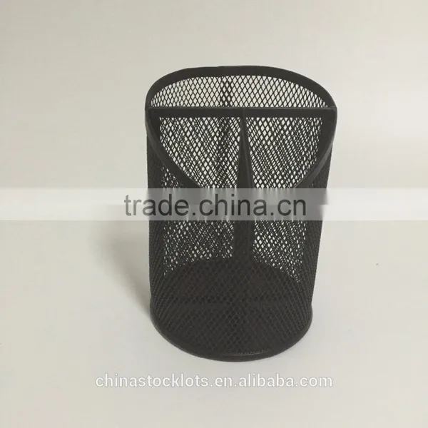 Stocklots 2016 Factory Best Selling Promotional Gifts Office and School Desk Organizer Metal Mesh Pen Holder