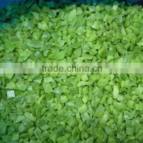 10mm Good Quality Frozen IQF Green Pepper Diced photo-4