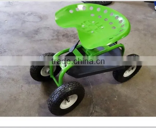 New Design Green Garden Cart With Wheels photo-3