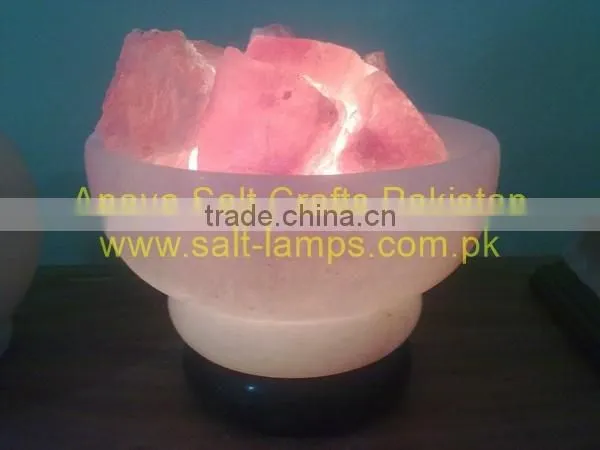 Fire Bowl Salt Lamp/ Crafted Salt Lamp/ Himalayan Salt Lamps/ Salt Lamp With Chunks photo-2