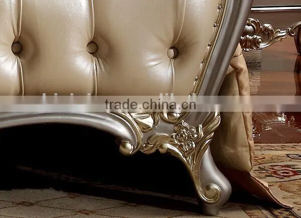 European Style Solid Wood With Genuine Leather Bed, Royal Bedroom Carved Furnitur Bed, Royal Bedroom Furniture (BF01-ML013) photo-6