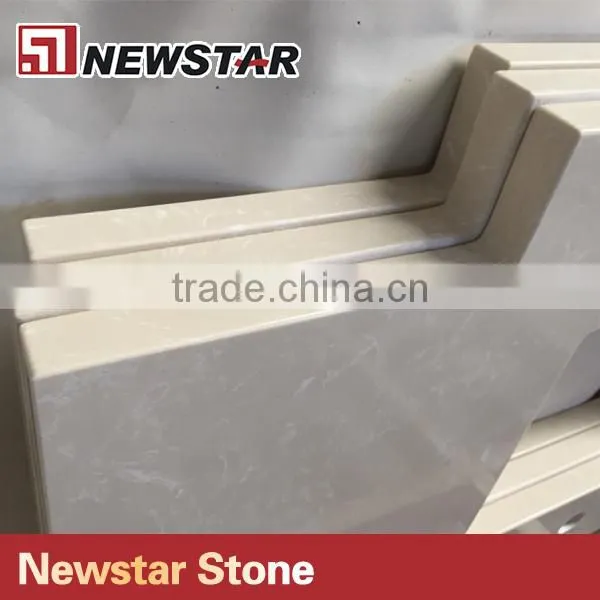 Newstar Grey Marble Vein Venus Quartz Countertop for Bathroom photo-3