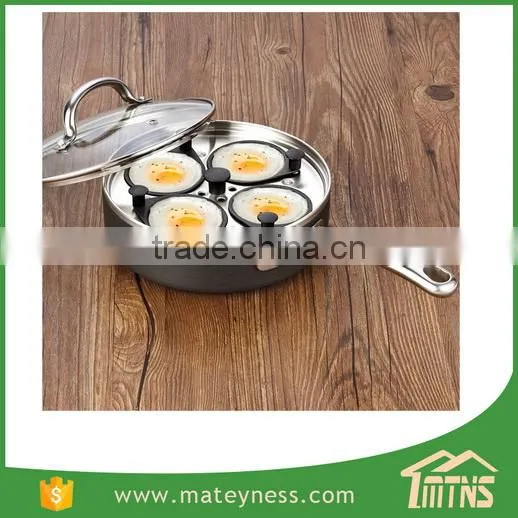 4-Cup Nonstick Aluminum Alloy Egg Poacher Pan photo-3