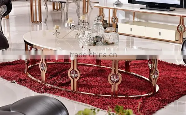 C366-1 Stainless Steel Marble Coffee Table photo-3