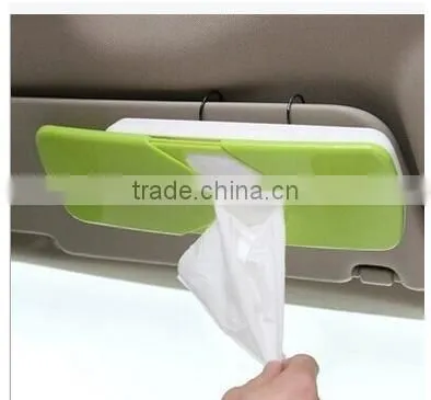 CY050 Sun Visor Car Tissue Box Plastic Tissue Holder Case photo-2