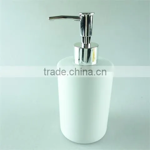 Lotion Dispenser, Toilet Brush Holder, Tumbler Accessory White Ceramic Bathroom Sanitary 3 Set photo-3