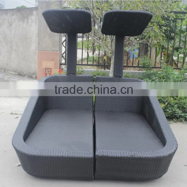 2016 New Design Hetel Poolside Day Bed Outdoor Rattan Sun Bed photo-5