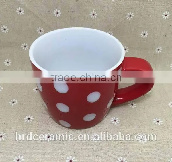 Stocked Cheap Red Ceramic Cup,Ceramic Coffee Cup , Milk Mug photo-2