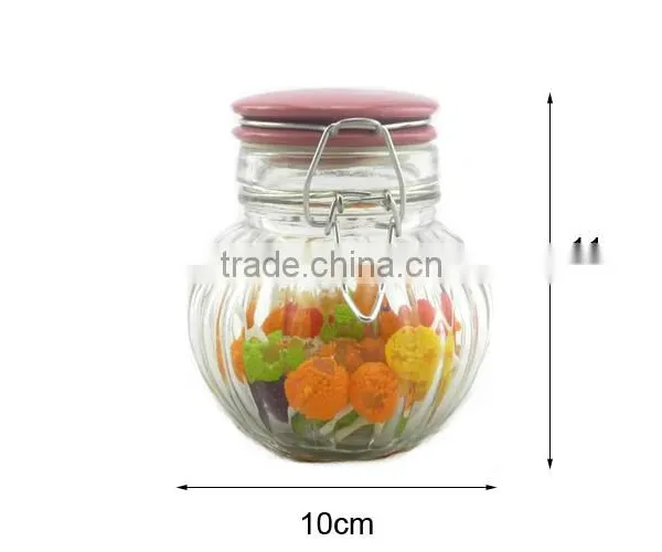 Candy Storage Glass Jar With Ceramic Lid 250ml photo-3