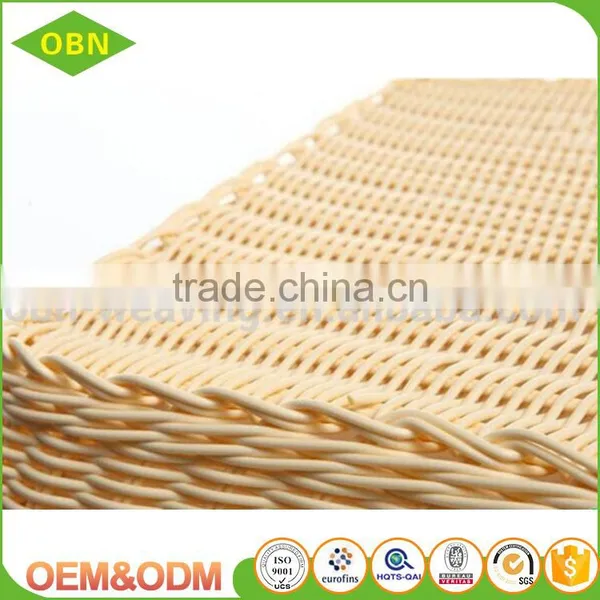 Customized Food Storage Hand Woven Empty Plastic Poly Rattan Bread Fruit Vegetable Display Basket photo-5