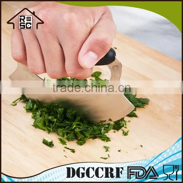 Rock-n-Chop Stainless Steel Pizza Vegetable Cutter With Silicone Handle photo-5