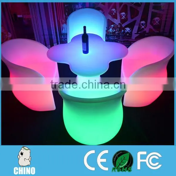 Hot Selling Nightclub LED Bar Table Furniture LED Table With Chair photo-3