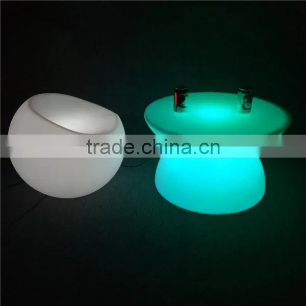 66*66*42cm China Hot Sale Led Illuminated Cocktail Bar Table and Chair for Party With Wholesale Price photo-2