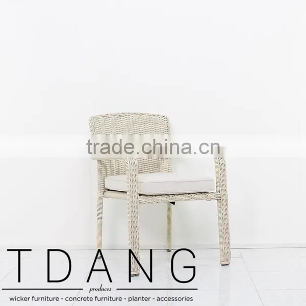 Valencia Wicker Dining Chair - Poly Rattan Material - Outdoor Wicker Furniture photo-2