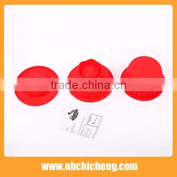 Food Grade Silicon Cake Baking Mould 3pcs Silicone Cupcake Mold photo-2