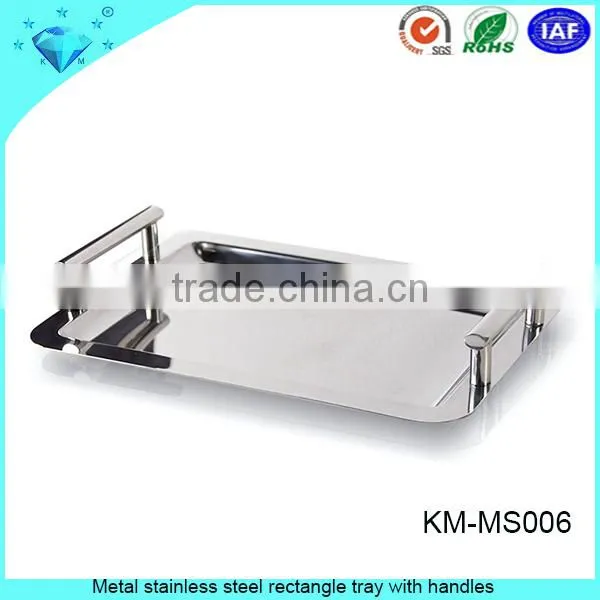 New Design Serving Trays Stainless Steel Trays With Belt 2 Handles photo-2