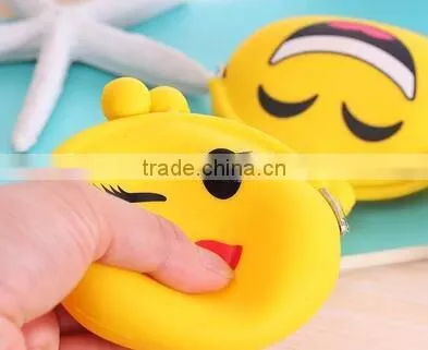 2017 Lastest Design Cute Ladies Silicone Emoji Coin Purse Bag photo-4