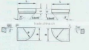 GB5245-85 And YS/T79-1994 Standard Welding Blade--For Straight Cylindrical Tuning Tool Boring Tool and Facing Cutter