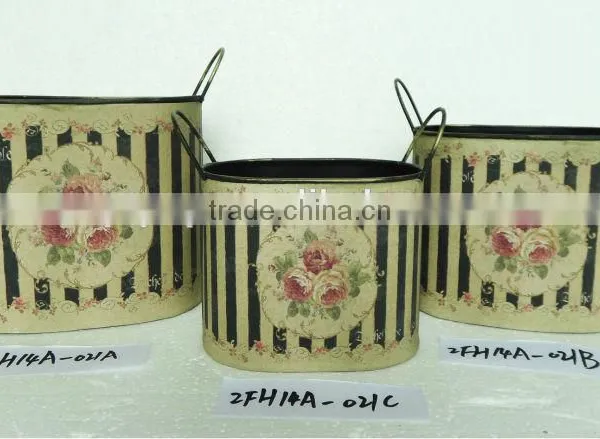 Garden Deco Handcrafts Metal Flower Tub