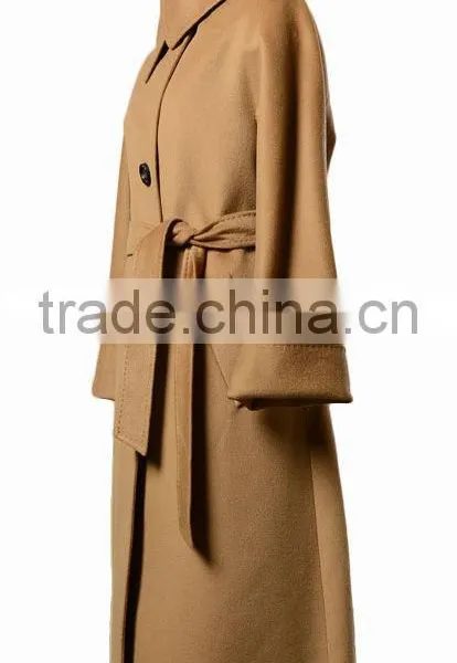 Women's Mandarin Collar Design Long Winter Coat photo-3