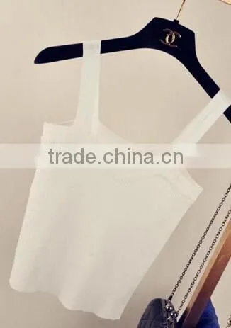 Top Pullover Sexy Skin-friendly Women's Vest 100% Cotton photo-2